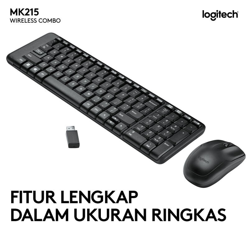 Combo Bàn Phím + Chuột Không Dây Logitech Mk215 Chính Hãng