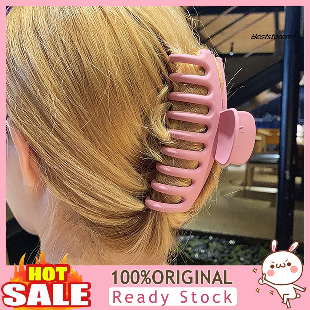 (Hàng Mới Về) Kẹp Tóc Càng Cua Màu Trơn Thời Trang Cho Nữ