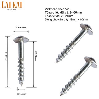 Vít khoan chéo bịch 100 con