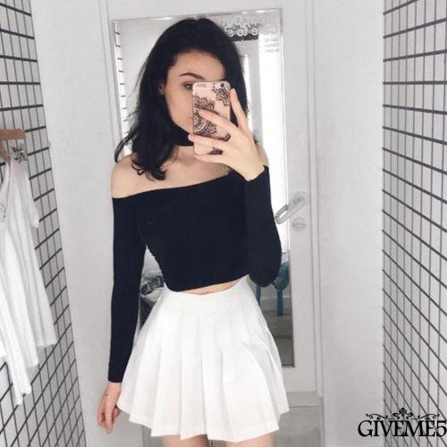 Chân Váy Xòe Màu Trơn Thời Trang Nữ Tính