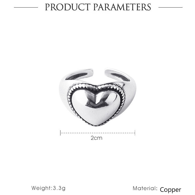 Nhẫn đeo tay hình trái tim kiểu dáng xinh xắn cho nữ