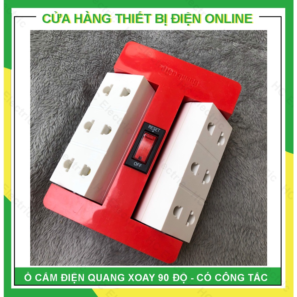 [ Điện Quang ] Ổ cắm điện thông minh, xoay 90 độ, chia 6 lỗ, hàng cao cấp, chính hãng Điện Quang