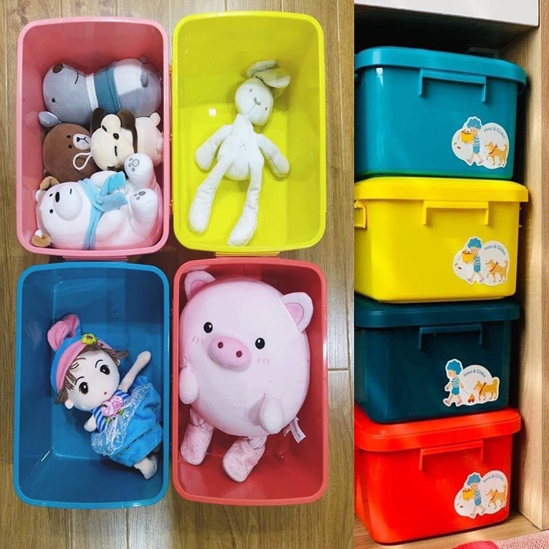 [ 3 size ] Thùng Đồ Chơi Cho Bé INOCHI Nhiều Màu Sắc