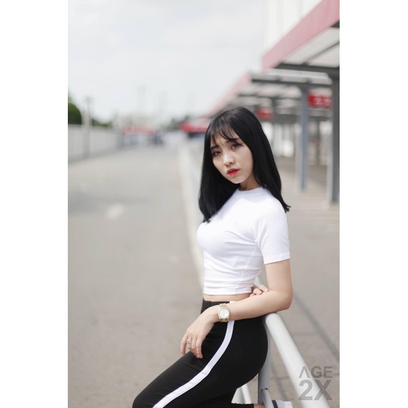 Áo croptop body AGE2X hàng VNXK chất mịn tôn dáng