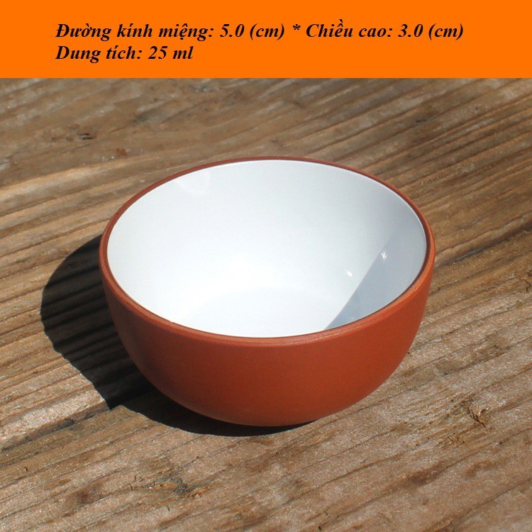 Chén gốm tử sa dùng uống trà