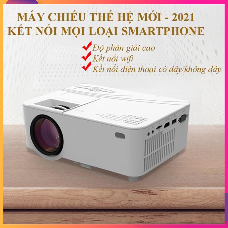 Máy Chiếu Mini 4K KOOGOLD chính hãng Full HD, Kết Nối Wifi, Điện Thoại, Độ Phân Dải Cao, Sắc Nét - Bảo hành 12 Tháng