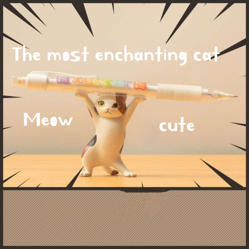 Giá đỡ bút để bàn hình mèo dễ thương phong cách Nhật Bản