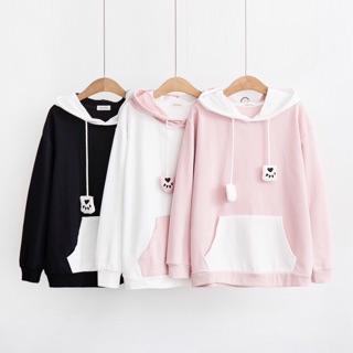 Áo khoác giá sỉ - Áo khoác nỉ chui hoddie nam nữ tai thỏ