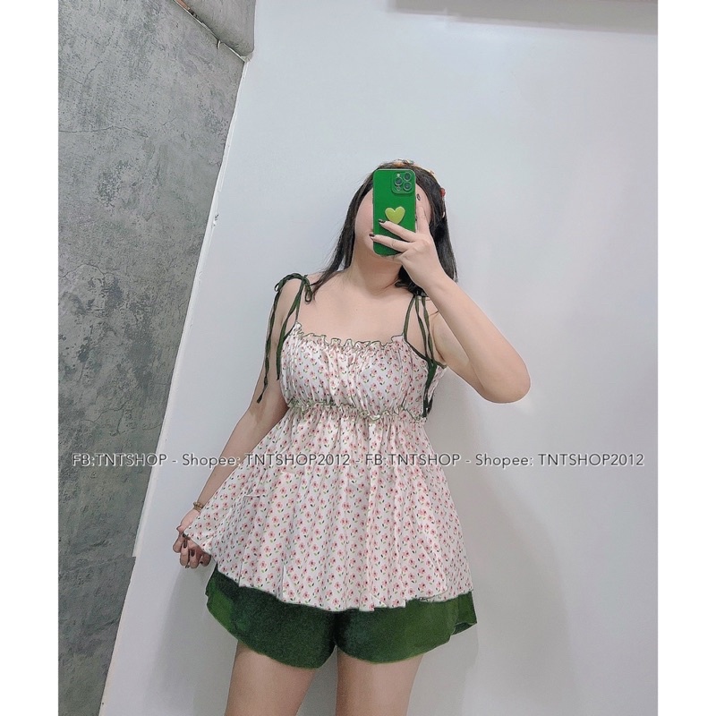 SET ÁO HOA NHÚN 2 DÂY SIÊU XINH