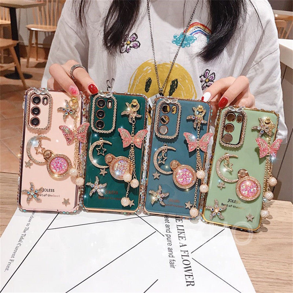 Thời Trang Ốp Điện Thoại Dẻo Họa Tiết Bươm Bướm & Ngôi Sao Lấp Lánh Cho Huawei Y5 2019 Y6 2019 Y7Pro 2019 Y9S Y9 2019 Y9Prime 2019
