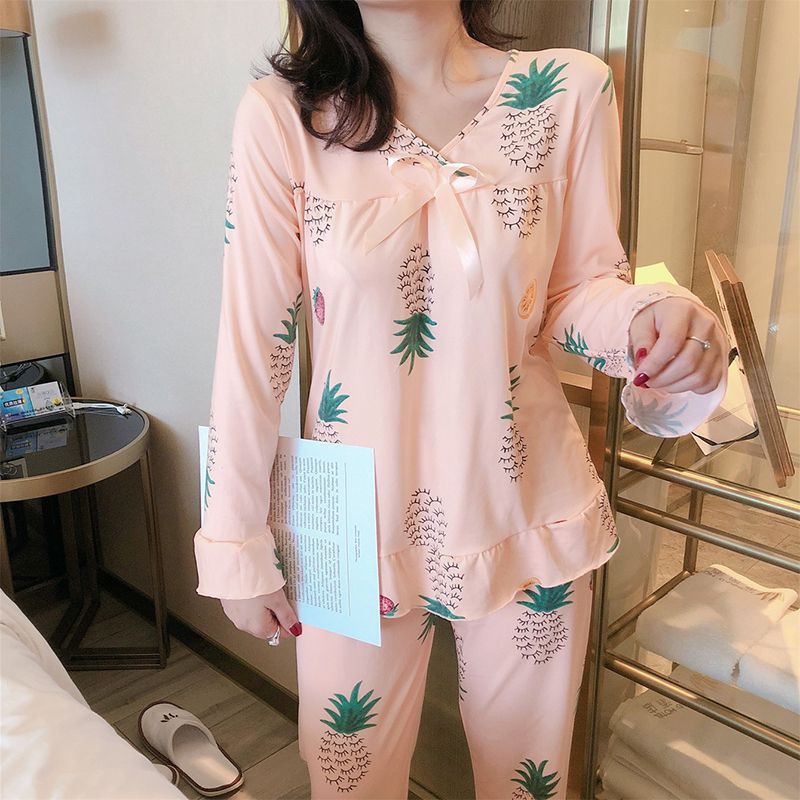 Đồ ngủ hoạ tiết hoạt hình phối nơ đáng yêu cho phái nữ | BigBuy360 - bigbuy360.vn