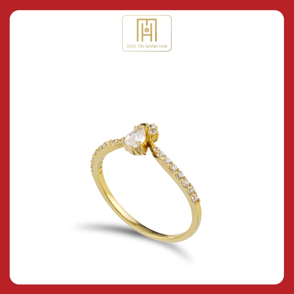 Nhẫn vàng 10k Bảo Tín Mạnh Hải được thiết kế nhẹ nhàng thanh lịch tao nhã phong cách hàn quốc