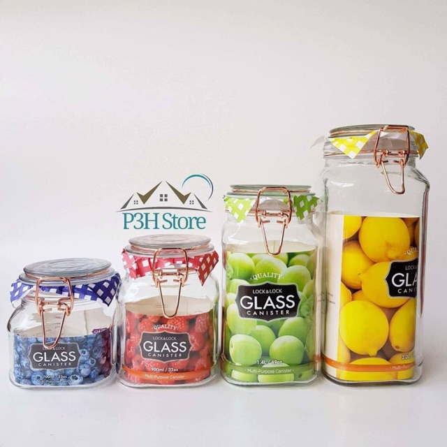 Hũ thuỷ tinh Lock&lock 700-900-1400-2000ml | BigBuy360 - bigbuy360.vn
