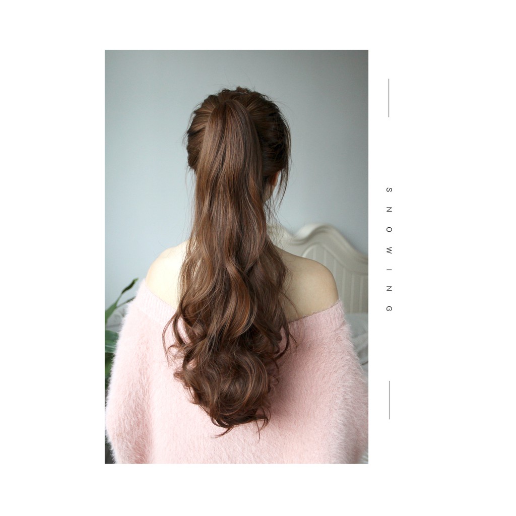 Tóc giả ngoặm xoăn dài, tóc kẹp