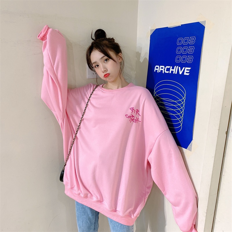 áo nỉ  sweater phong cách Hàn Quốc dài tay nữ ulzzang Cao Cấp | BigBuy360 - bigbuy360.vn