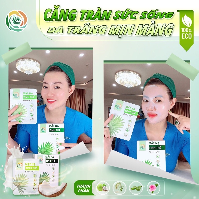 Mặt Nạ Tinh Thể Sinh Học Bốn Mùa   Giảm Kích Ứng, Dưỡng Ẩm Và Trẻ Hóa Làn Da.