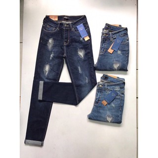 Quần jeans nữ Baggy lưng cao chất co giãn
