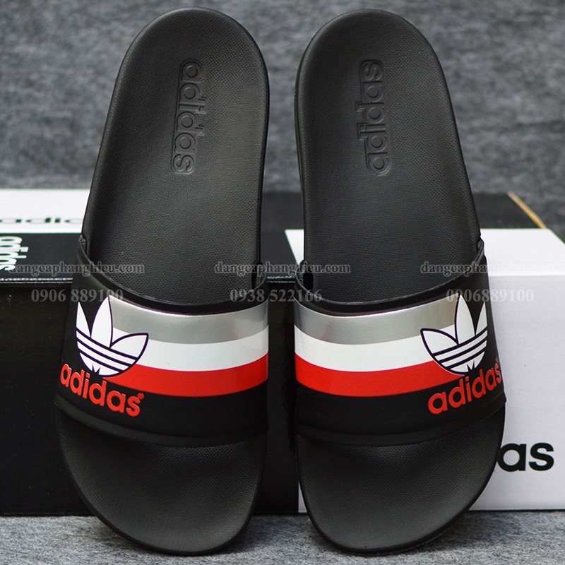 Adidas Plus Cloudfoam Sample màu đen ba lá bạc trắng đỏ
