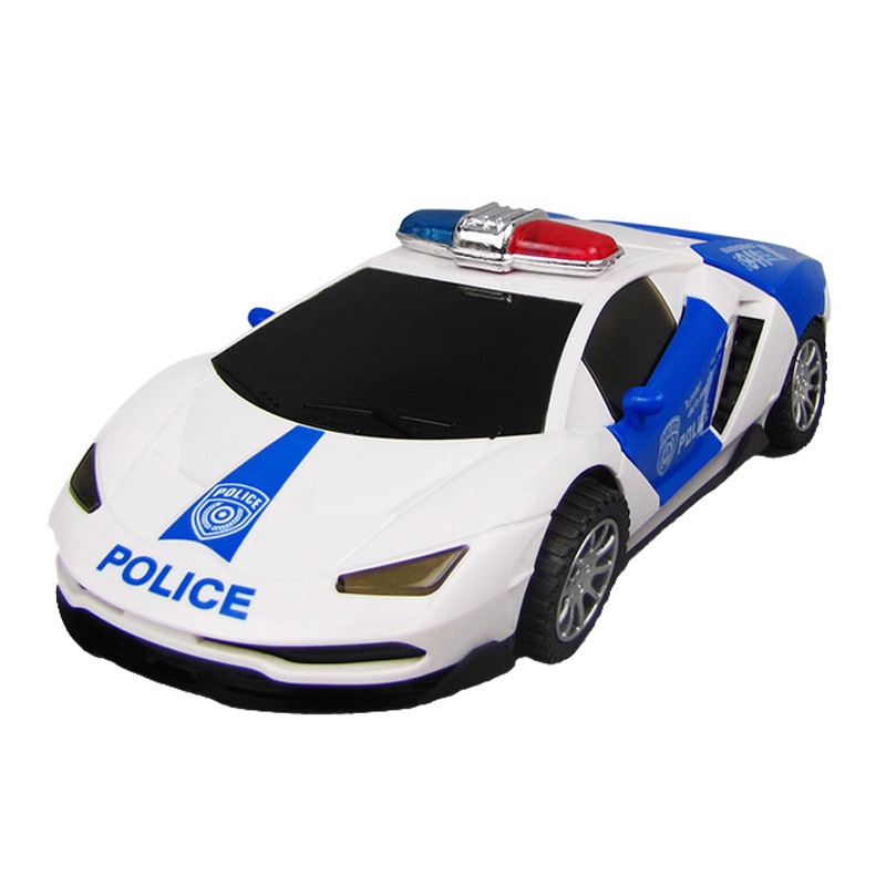 Ô tô đồ chơi, ô tô cảnh sát biến hình có âm thanh sôi động và đèn led nhiều màu, loại ô tô chạy bằng pin
