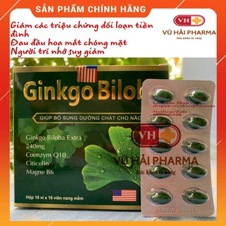 Date mới (Rẻ nhất) Viên uống bổ não Ginko biloba  .