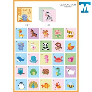Bộ cắt giấy thủ công cho bé - tặng kèm kéo an toàn cho bé