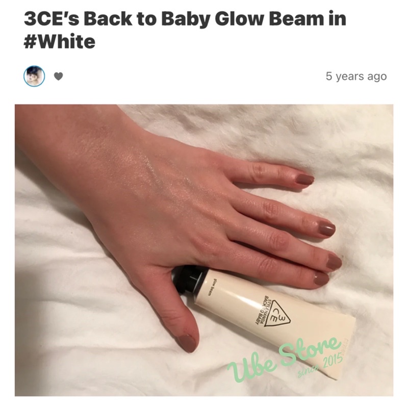 KEM LÓT CĂNG BÓNG 3CE BACK TO BABY GLOW BEAM 30ML