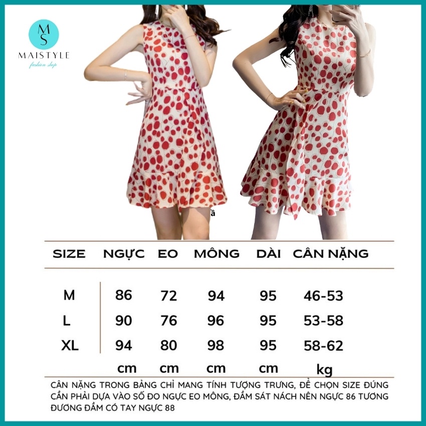 Đầm hoa nhí MAISTYLE váy nữ xinh thiết kế đẹp cao cấp đi chơi tết Đầm xòe linen sát nách trẻ trung cổ tròn MY1107 | BigBuy360 - bigbuy360.vn