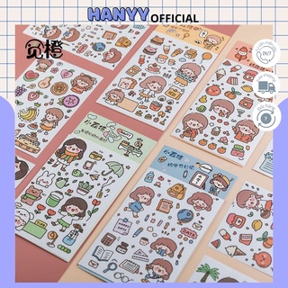 Set 2 Miếng Sticker Cô Gái Trang Trí