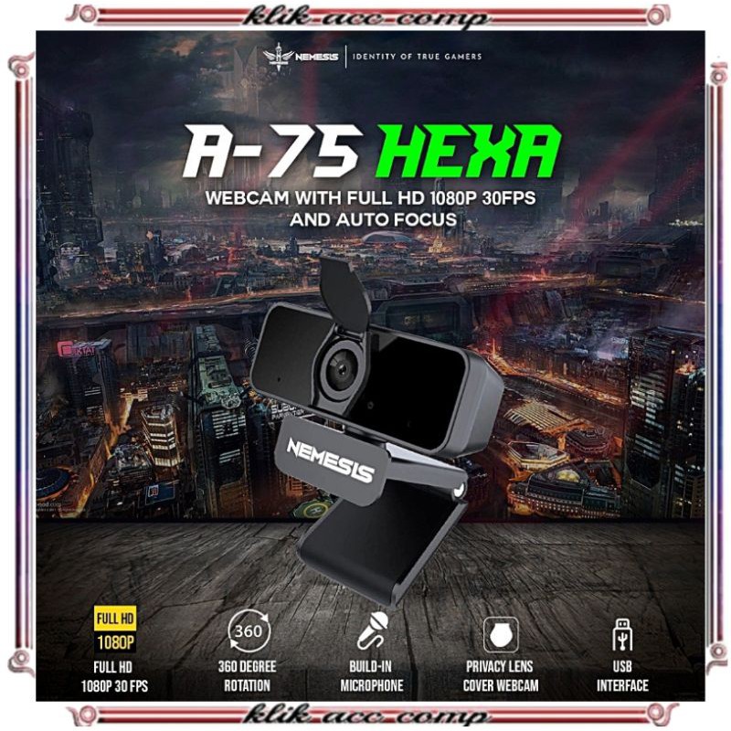 Webcam Nyk Nemesis A-75 Hexa (hd 1080p)