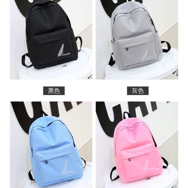 [ORDER] Set balo trơn màu đựng được A4.