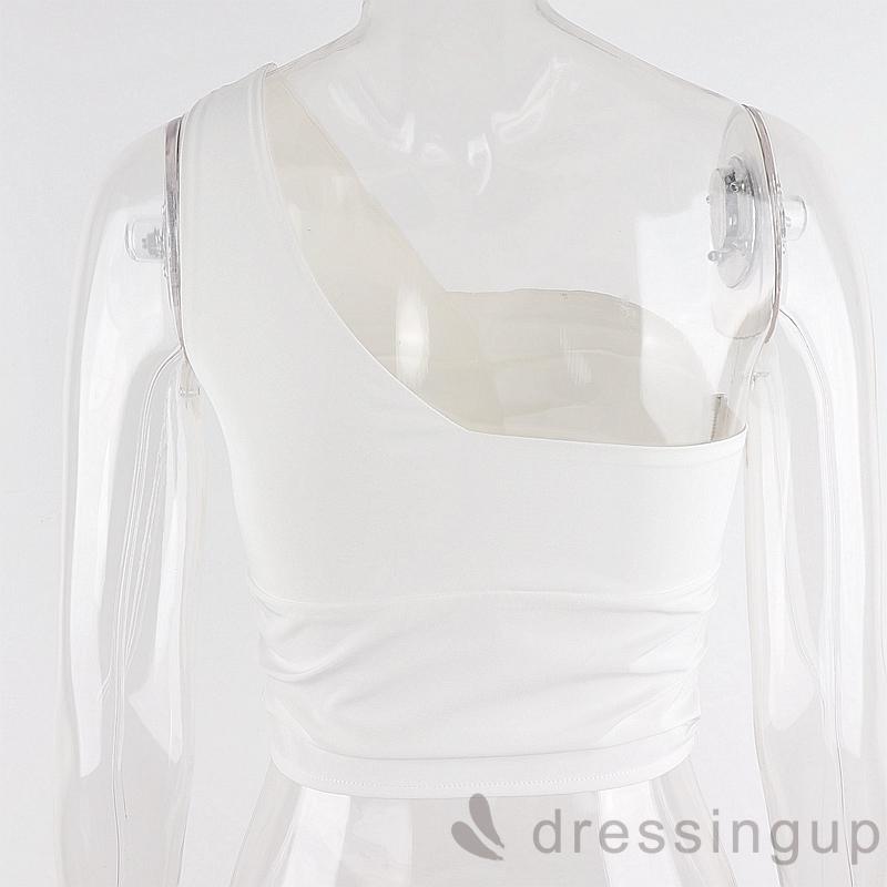 Áo Nữ Không Tay Nhún Bèo Màu Trơn Thời Trang | BigBuy360 - bigbuy360.vn