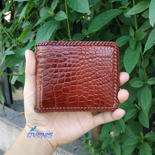  VÍ CÁ SẤU 2 MẶT DA BỤNG ĐAN VIỀN SANG CHẢNH. MADE BY OVENIS 