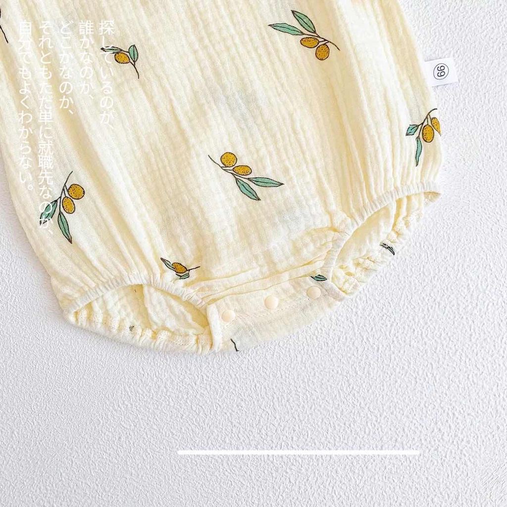 Bộ Áo Liền Quần Sát Nách Vải Cotton Kiểu Bắc Âu Dễ Thương Cho Bé Sơ Sinh Từ 0-2 Tuổi