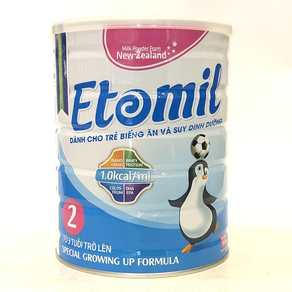 Sữa Bột Etomil 2 Cho Trẻ Trên 3 Tuổi Suy Dinh Dưỡng Biếng Ăn - 900g