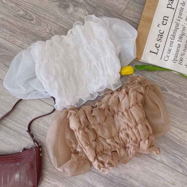 Áo croptop sheer