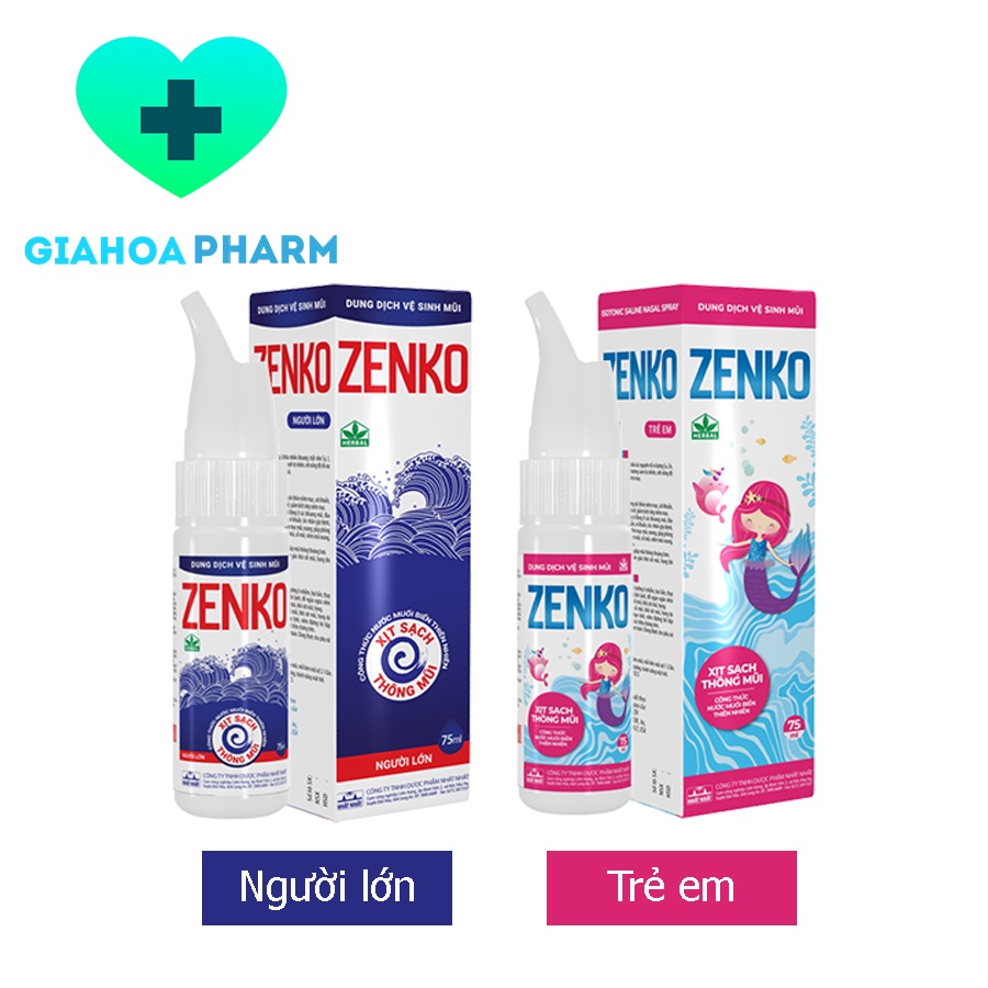 Dung dịch xịt vệ sinh mũi Zenko (Dược phẩm Nhất Nhất) - Bảo vệ mũi, ngừa khô mũi, nghẹt, sổ mũi, đau xoang