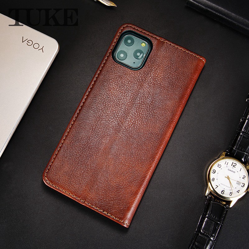 Bao da PU điện thoại nắp lật hít nam châm màu trơn hiệu Tuke cao cấp cho Samsung Note 10 Pro 4 5 8 9 | BigBuy360 - bigbuy360.vn