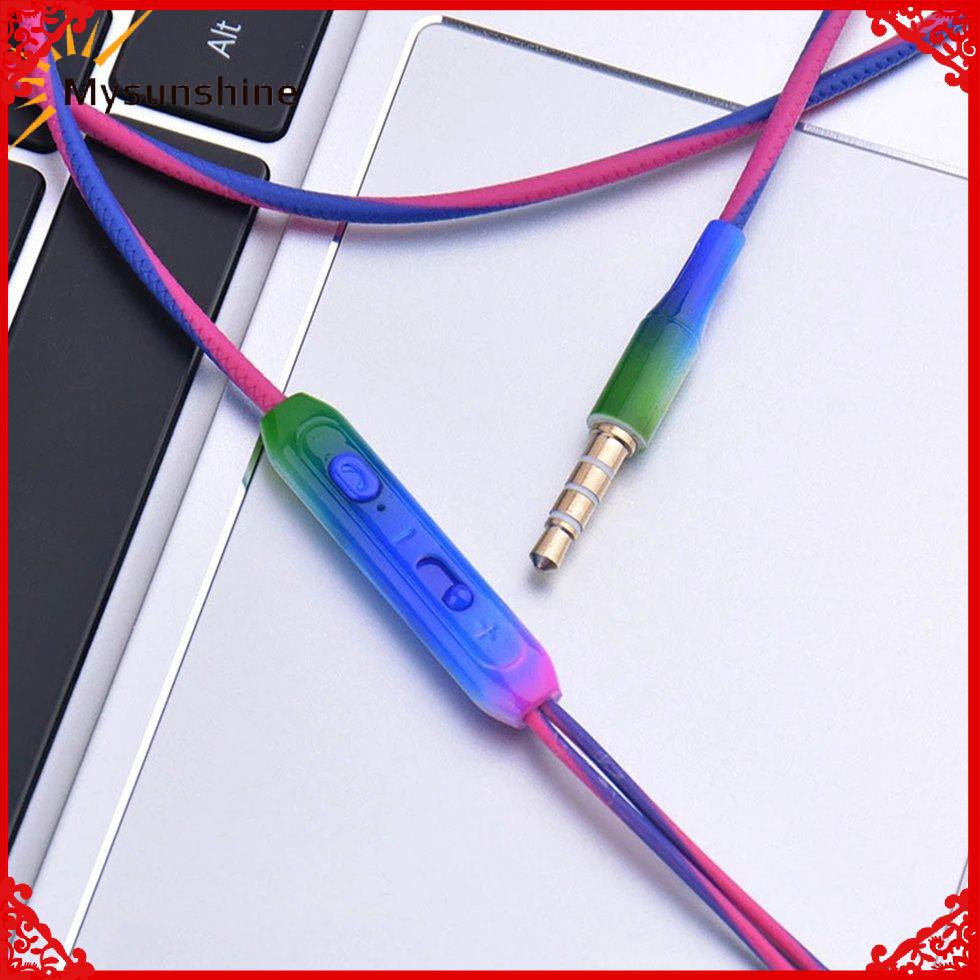 Tai Nghe Nhét Tai Thể Thao Màu Gradient Kèm Mic | BigBuy360 - bigbuy360.vn