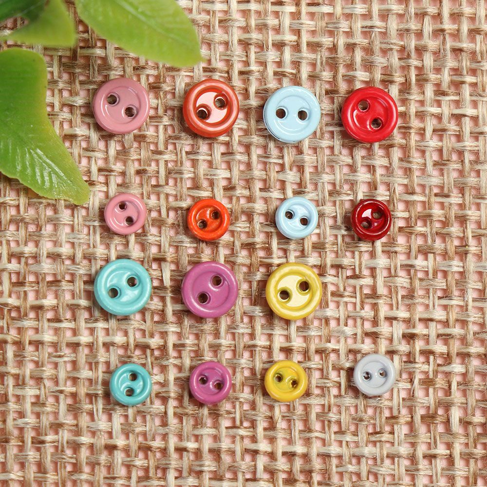 Set 20/ 40 nút quần áo kim loại hình tròn nhiều màu sắc 3mm/ 4mm