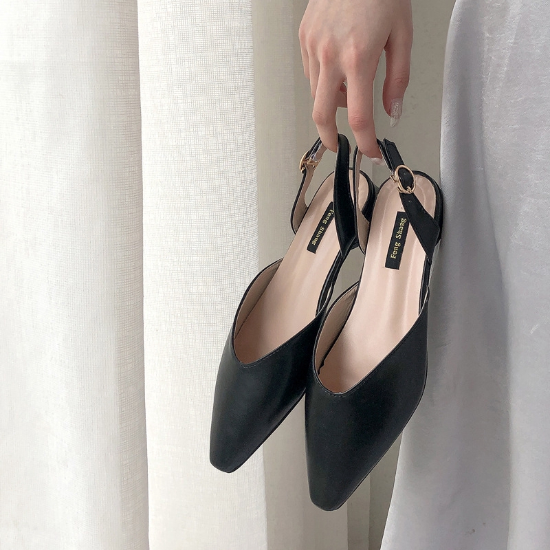 Giày Sandal Da PU Mũi Nhọn Thời Trang Mùa Hè Cho Nữ | BigBuy360 - bigbuy360.vn