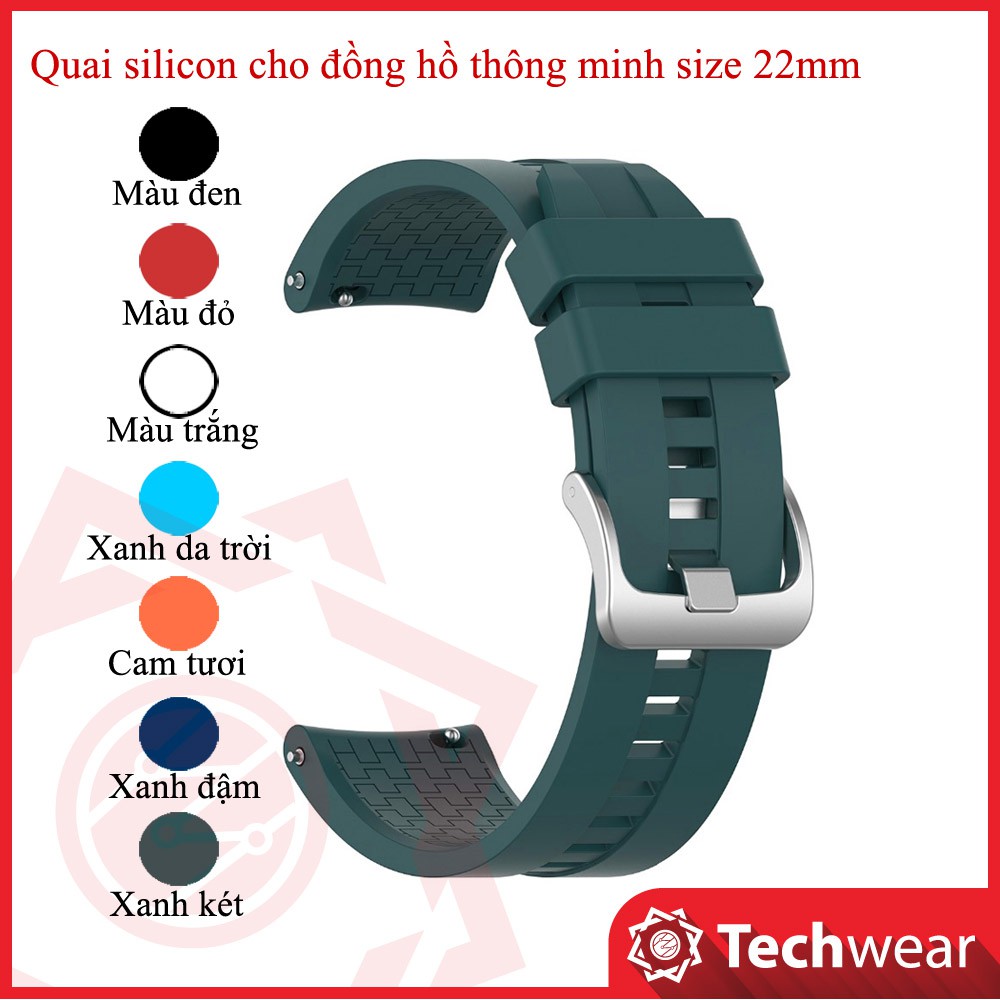 Dây cao su thay thế cho Äá»ng há» Ticwatch Pro Huawei watch GT 1 2 Samsung Gear Honor Magic size