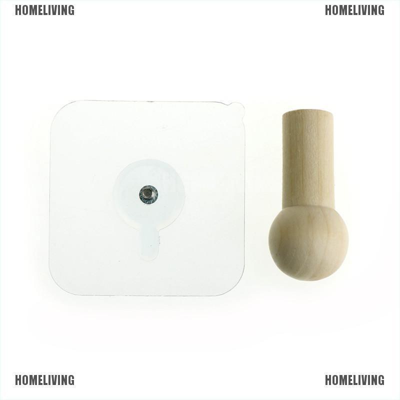 Móc Gỗ Treo Khăn Gắn Tường Tự Dính Tiện Dụng