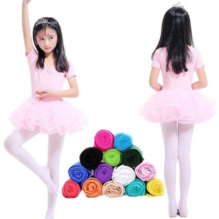 Tất khiêu vũ múa ba lê bé gái mùa xuân thu vớ trẻ em Quần tất nữ co giãn cao (2-7T)