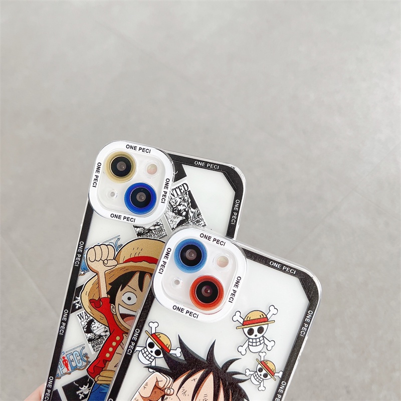 Ốp Điện Thoại Mềm Trong Suốt Chống Sốc In Hình Luffy One Piece Cho iPhone 14 13 12 11 Pro Max XR X XS Max 7 8 Plus