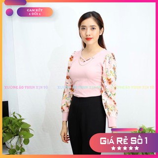 Áo Thun Nữ Cổ Tim Tay Dài Chất Vải Borip Mềm Mịn - Form Siêu Đẹp - Mã 651130 - Xưởng Áo Thun Xịn Sò