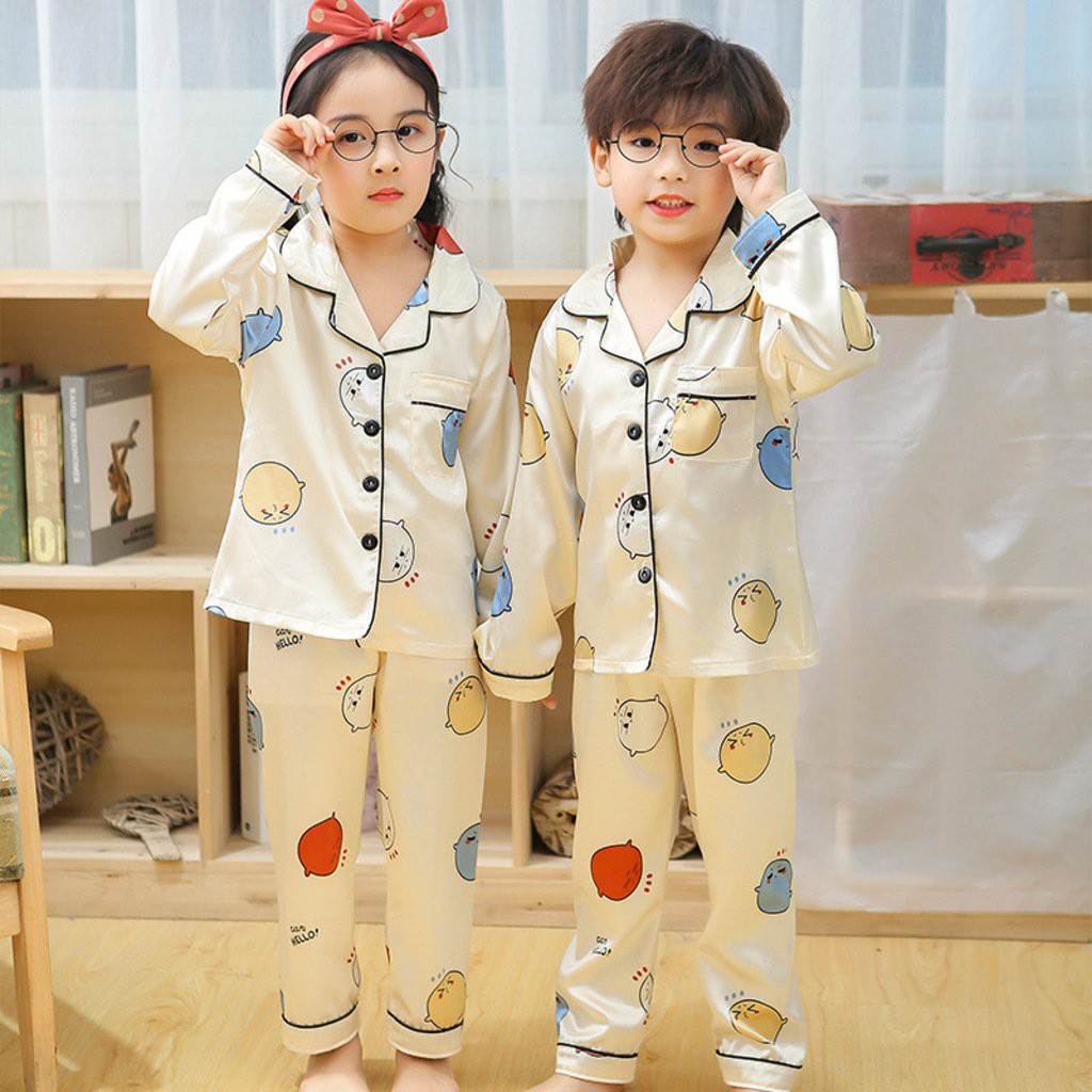 Bộ đồ ngủ cho bé trai bé gái mặc đều xinh, Đồ bộ Pijama in hình cute cho bé từ 9-28kg Moon House