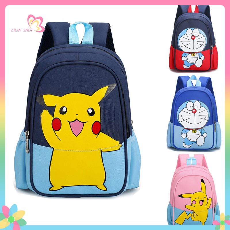 Ba Lô Đi Học Chất Liệu Nilon Hình Pikachu Cho Bé Mẫu Giáo