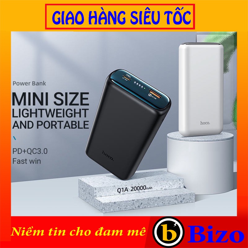 ⚡SẠC NHANH - 20W⚡Pin Sạc dự phòng HOCO Q1A 20000mAh,Củ sạc dự phòng sạc nhanh 20W cho ip,xiaomi,samsung,oppo