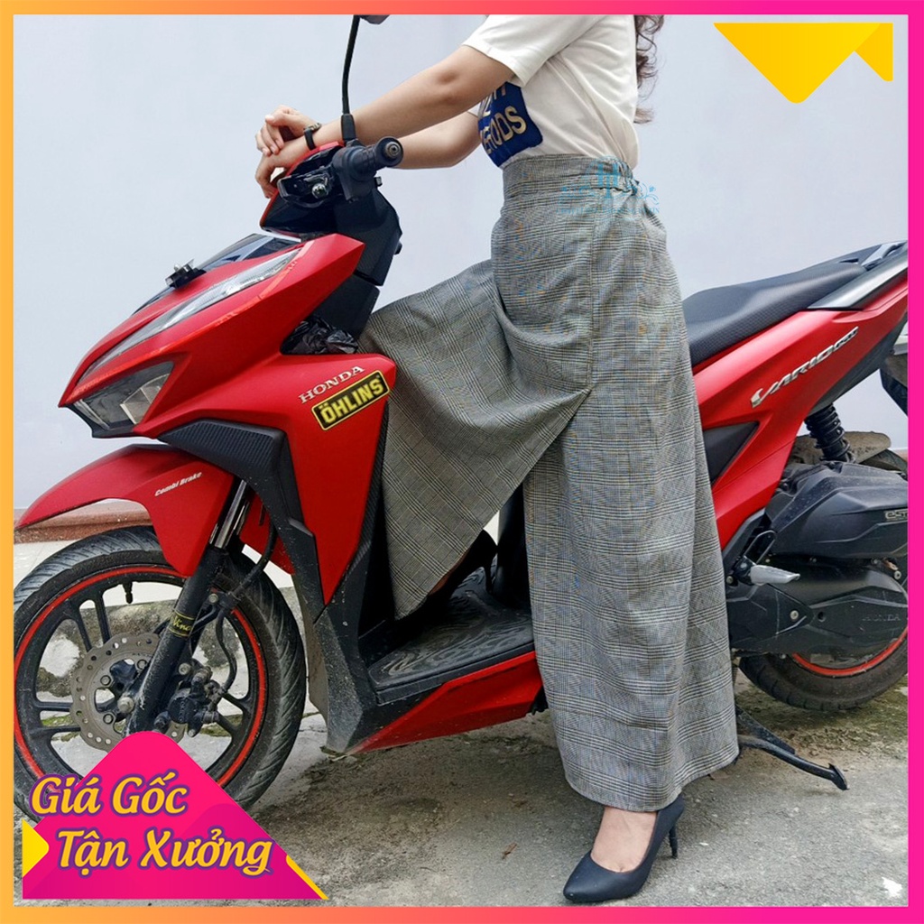 Váy Chống Nắng Xẻ Tà Kaki GIÁ TẬN XƯỞNG Có Chân Váy Dài Và Nút Bấm Chắc Chắn H&T Fashion