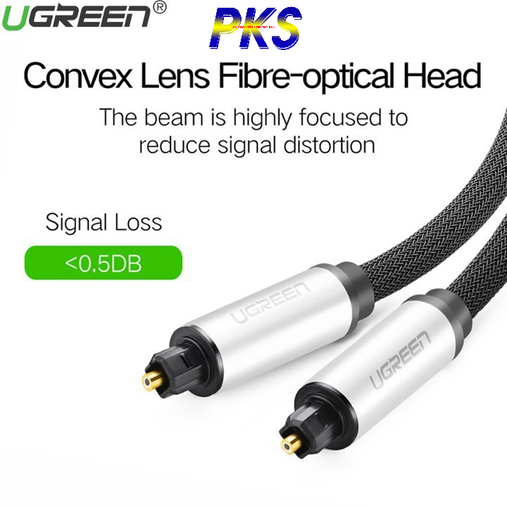 Cáp audio quang Toslink, Optical 3 Mét Ugreen 10541 vỏ nhôm - UG 10541